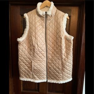 Reversible Quilted and Sherpa Vest